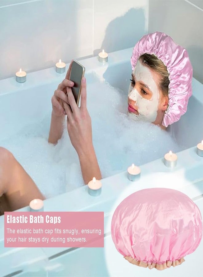 OULIGET 9 Pcs Skincare Headband Set,Include Shampoo Brush,Bath Caps,Flower Hair Clips,Scrunchies,Headbands Wristband, Facial Cleansing Brushes,Headband Set for Face Washing Spa - Image 5